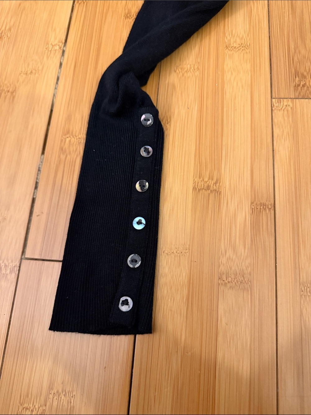 Zara Black V-Neck Long Sleeve Knit Top - Picture 3 of 3